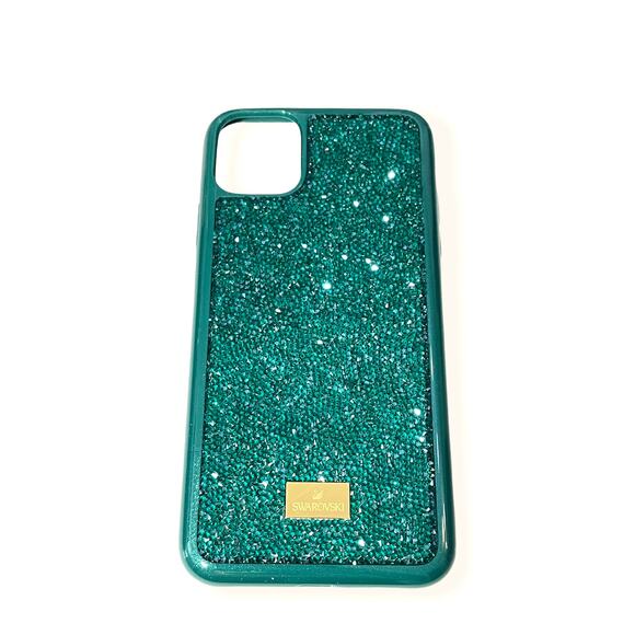 Swarovski Glam Rock Bumper Phone 11 Pro Max Green - Picture 3 of 11
